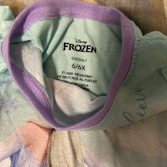 Girl’s Disney Frozen Believe Short Sleeve PJs Pajamas Set Size 6 - Elsa - Picture 4 of 4